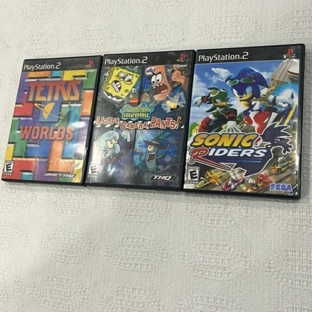 PlayStation‎ 2 games Tetris sonic SpongeBob used